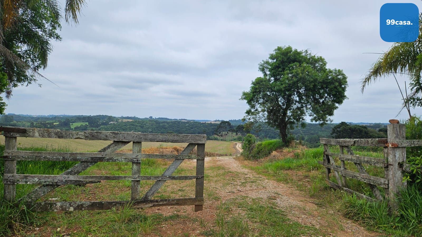 Fazenda com 70 alqueires, casa, rio e lago a 8 km da BR-476  A...