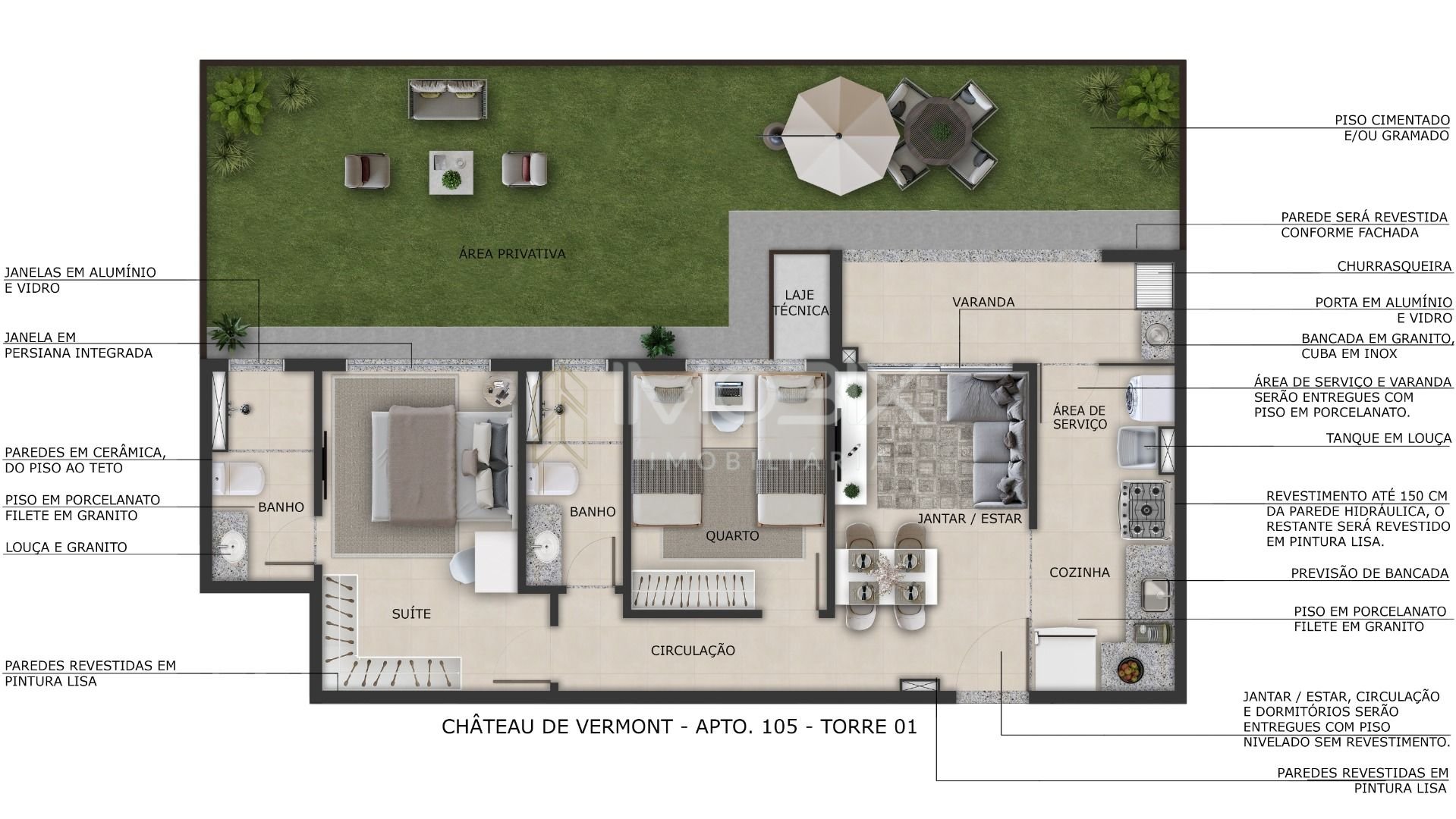 Apartamento Garden com 2 dormitórios à venda, 92 m  por R  424...