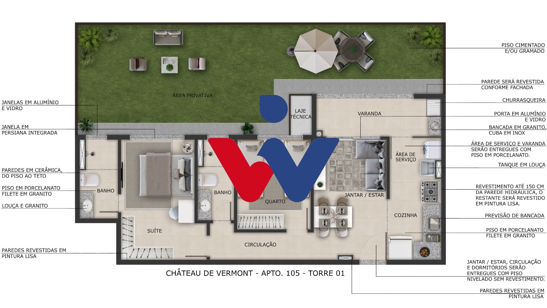 Apartamento Garden com 2 dormitórios à venda, 92 m  por R  424...