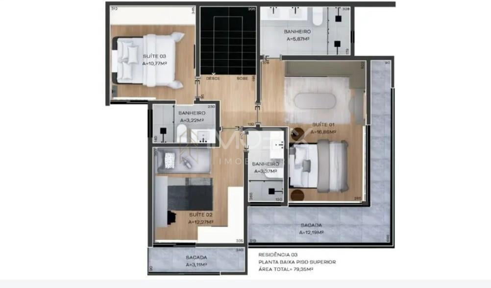 Casa com 3 dormitórios à venda,174.00 m , centro, CURITIBA - PR