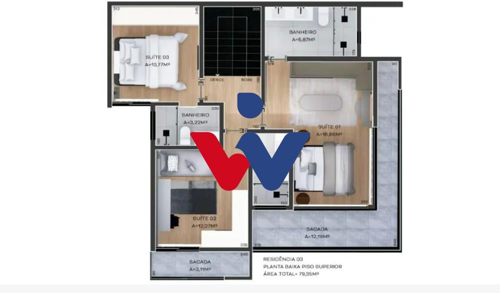 Casa com 3 dormitórios à venda,174.00 m , centro, CURITIBA - PR