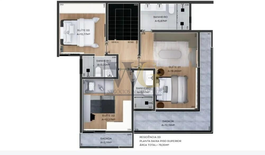 Casa com 3 dormitórios à venda,174.00 m , centro, CURITIBA - PR