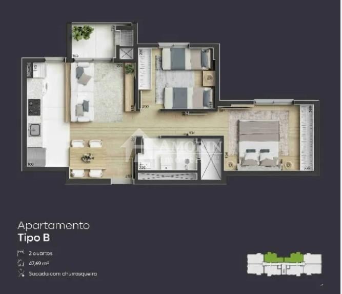 Apartamento com 2 dormitórios à venda,74.30 m , hauer, CURITIB...