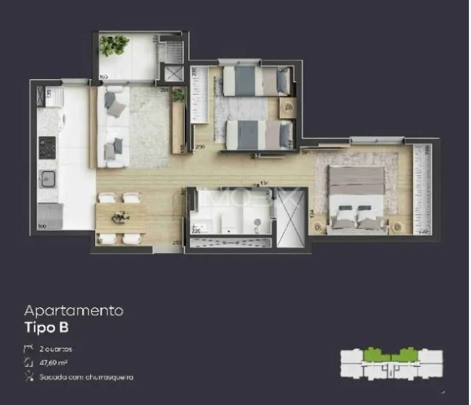 Apartamento com 2 dormitórios à venda,74.30 m , hauer, CURITIB...