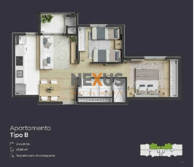 Apartamento com 2 dormitórios à venda,74.30 m , hauer, CURITIB...