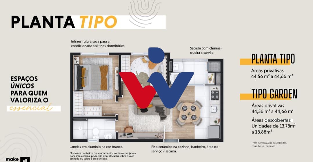 Apartamento Garden Dois Quartos, No Bairro Jardim Amélia Pinhais
