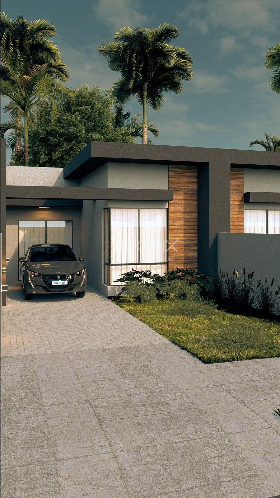 Casa Nova 62m  com 3 Quartos, Gourmet, Jardim e Garagem. Confo...