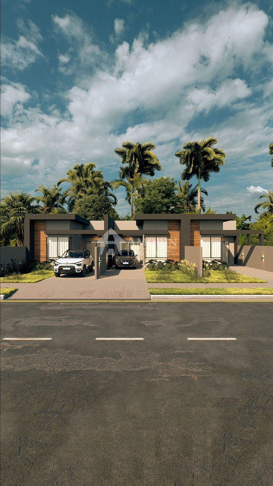 Casa Nova 62m  com 3 Quartos, Gourmet, Jardim e Garagem. Confo...