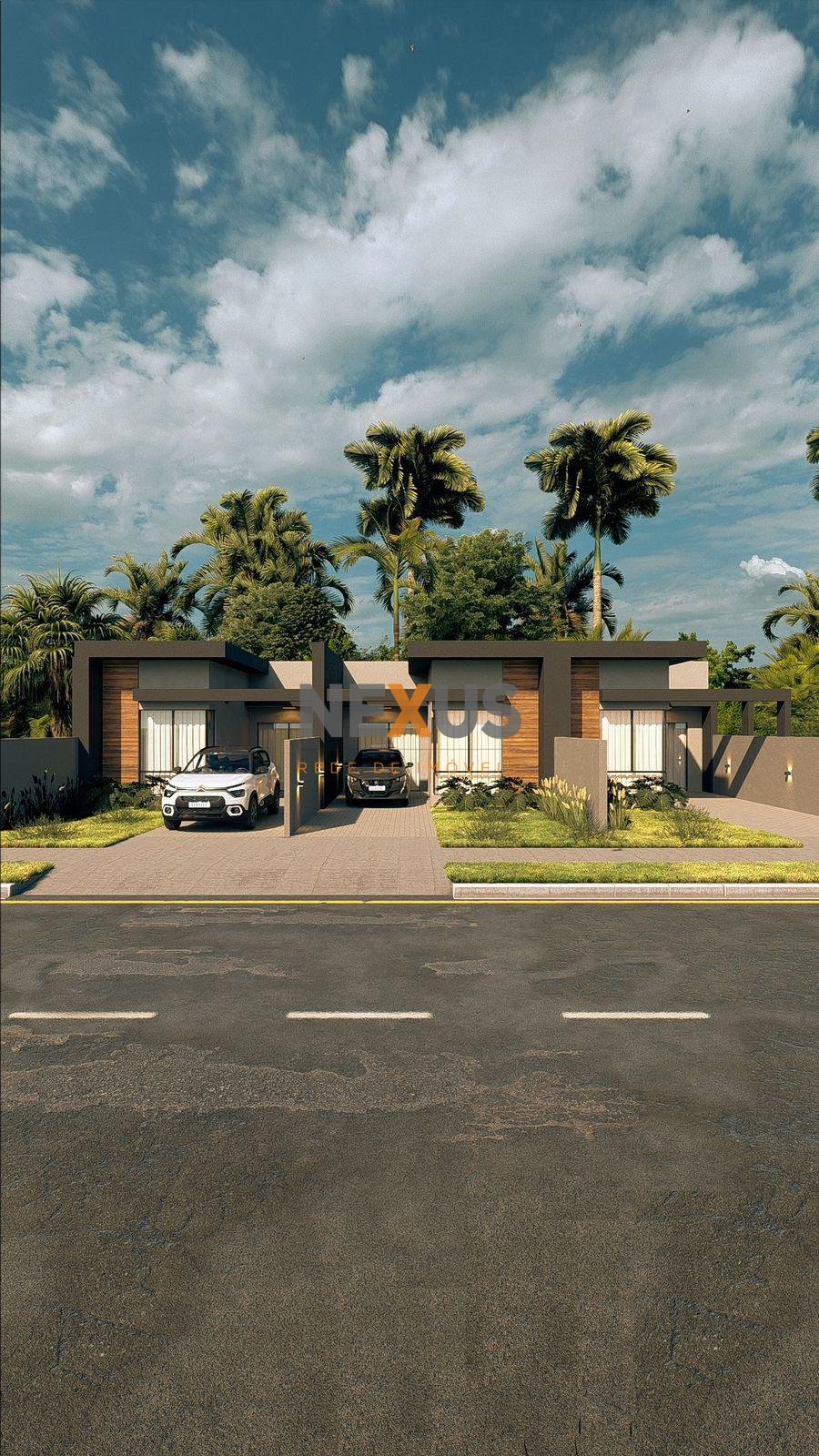 Casa Nova 62m  com 3 Quartos, Gourmet, Jardim e Garagem. Confo...