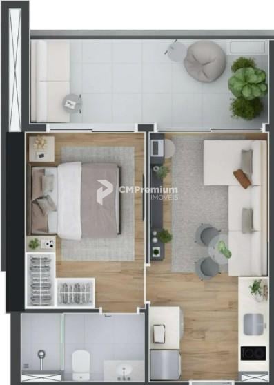 Apartamento 37m  para morar ou investir com alta rentabilidade