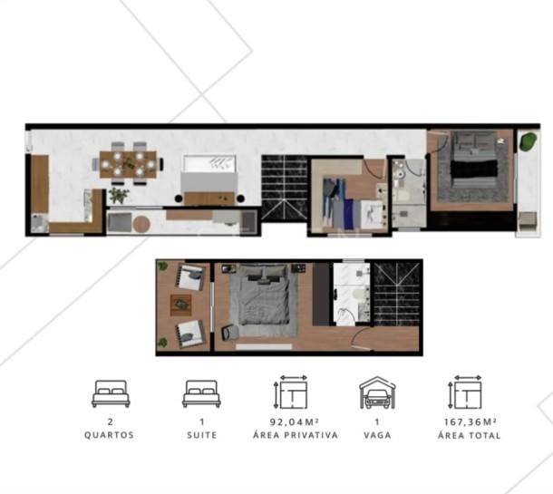 Cobertura Duplex 3 Quartos no Novo Mundo, 167m . Aceita Carro ...