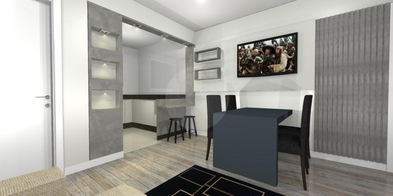 Apartamento mobiliado à venda em Curitiba  2 quartos, moderno e funcional