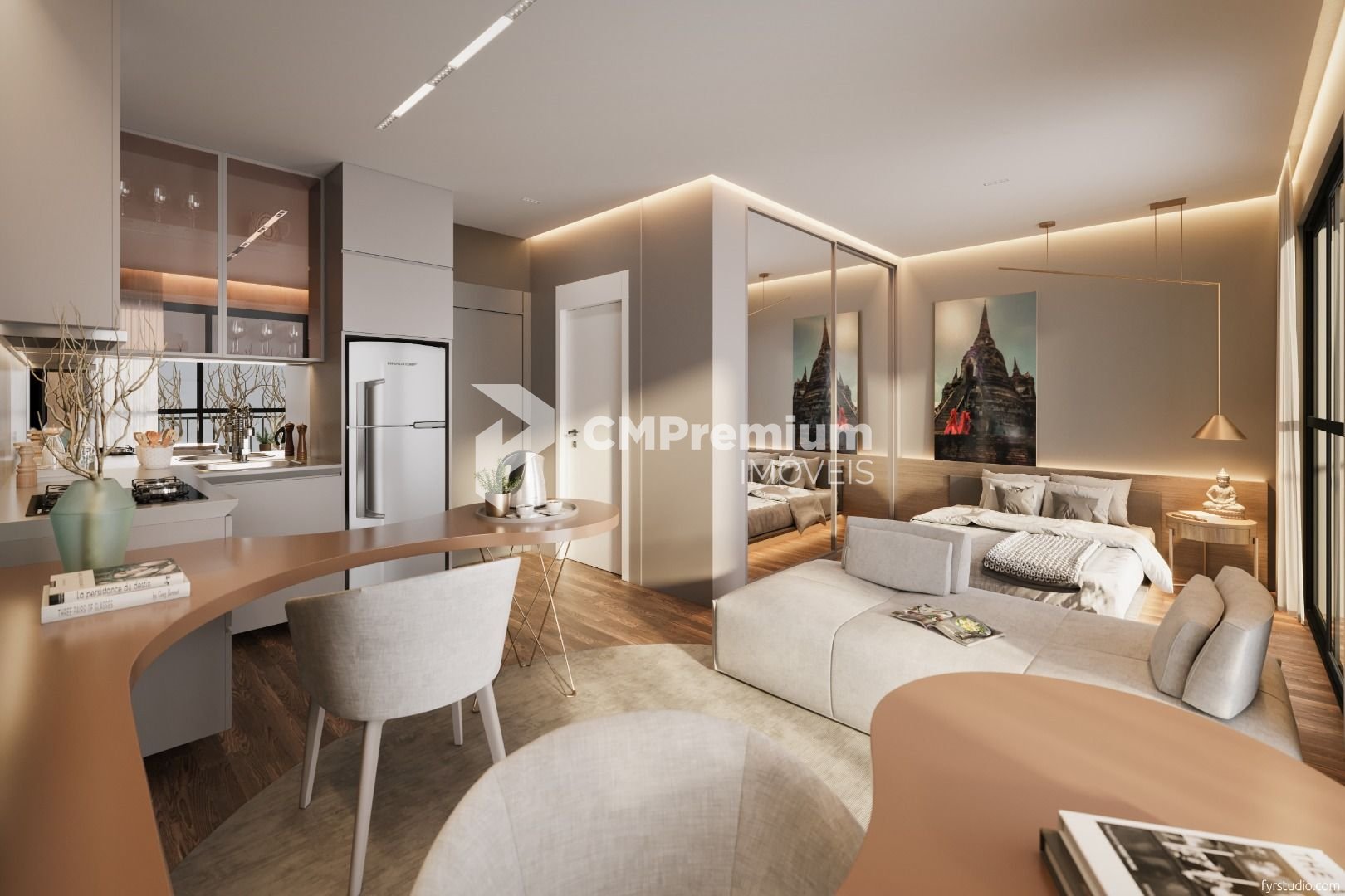 Studio com 1 dormitório à venda,53.93 m , batel, CURITIBA - PR