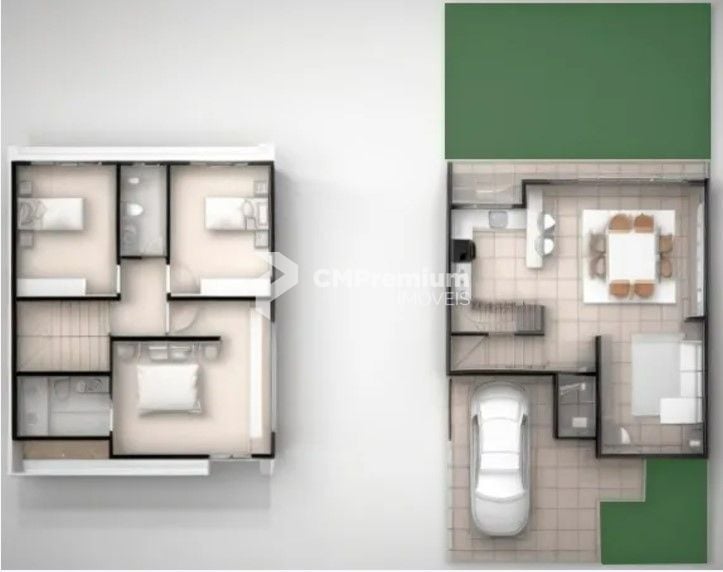 Casa com 3 dormitórios à venda, 120 m  por R  690.000,00 - Cam...