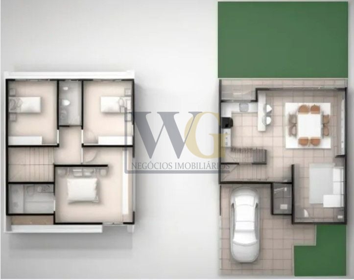 Casa com 3 dormitórios à venda, 120 m  por R  690.000,00 - Cam...