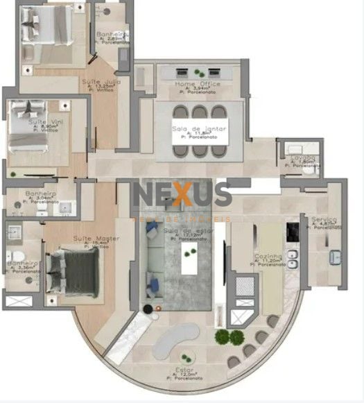Apartamento com 3 dormitórios à venda, 165 m  por R  3.100.000...