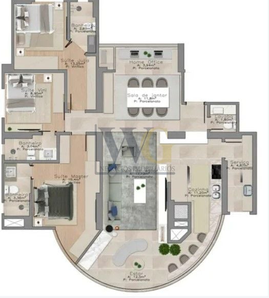 Apartamento com 3 dormitórios à venda, 165 m  por R  3.100.000...