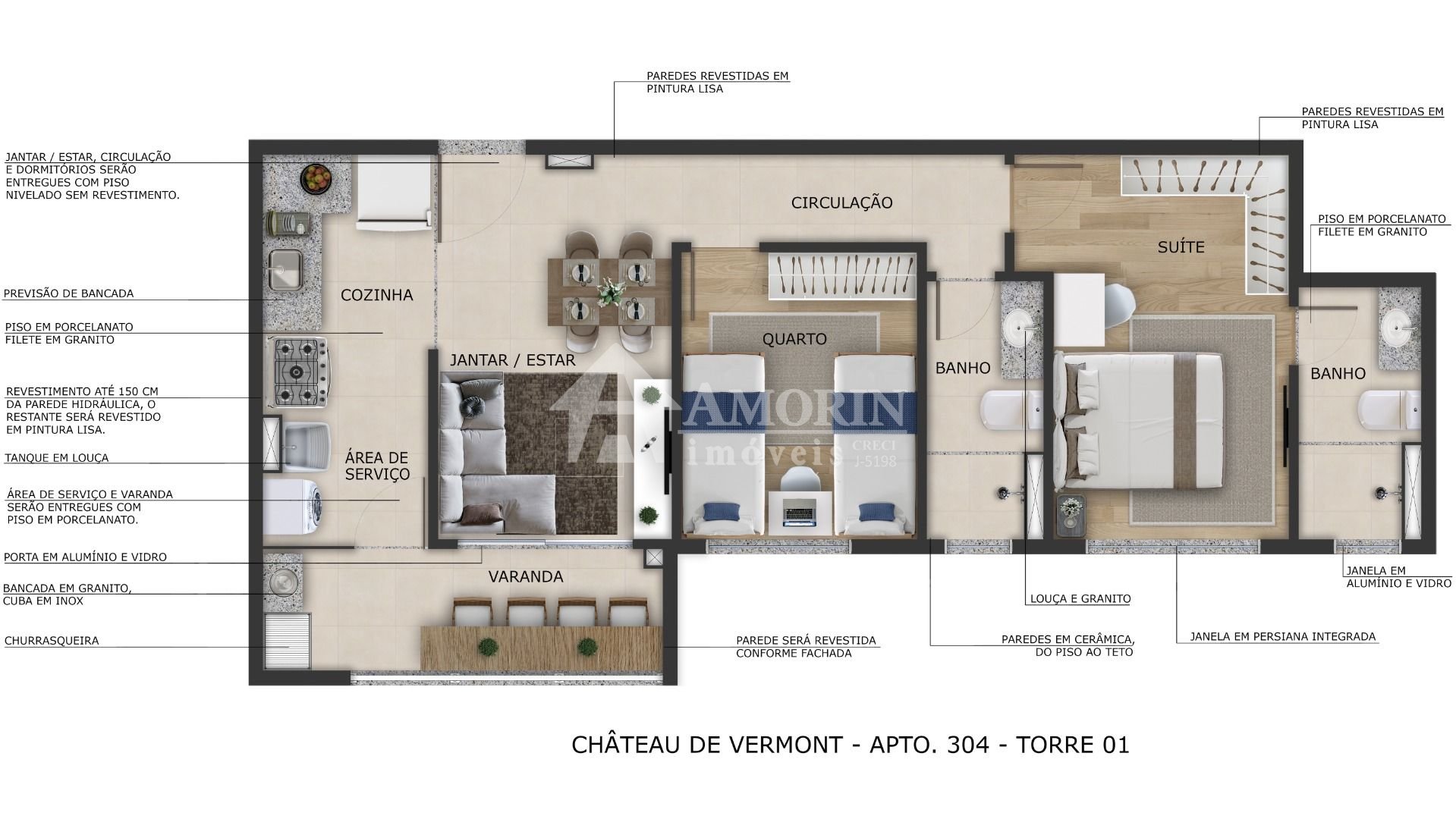 Apartamento Garden com 2 dormitórios à venda, 92 m  por R  424...