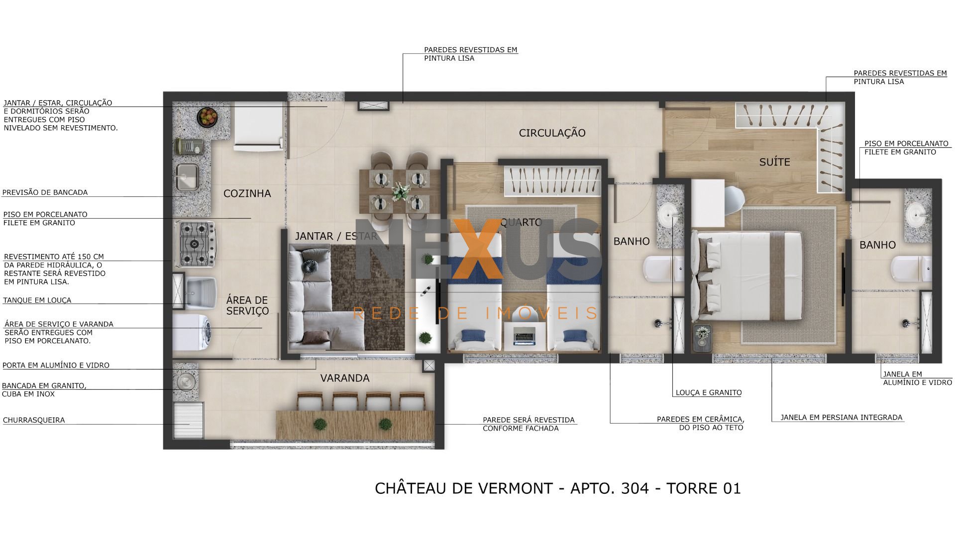 Apartamento Garden com 2 dormitórios à venda, 92 m  por R  424...