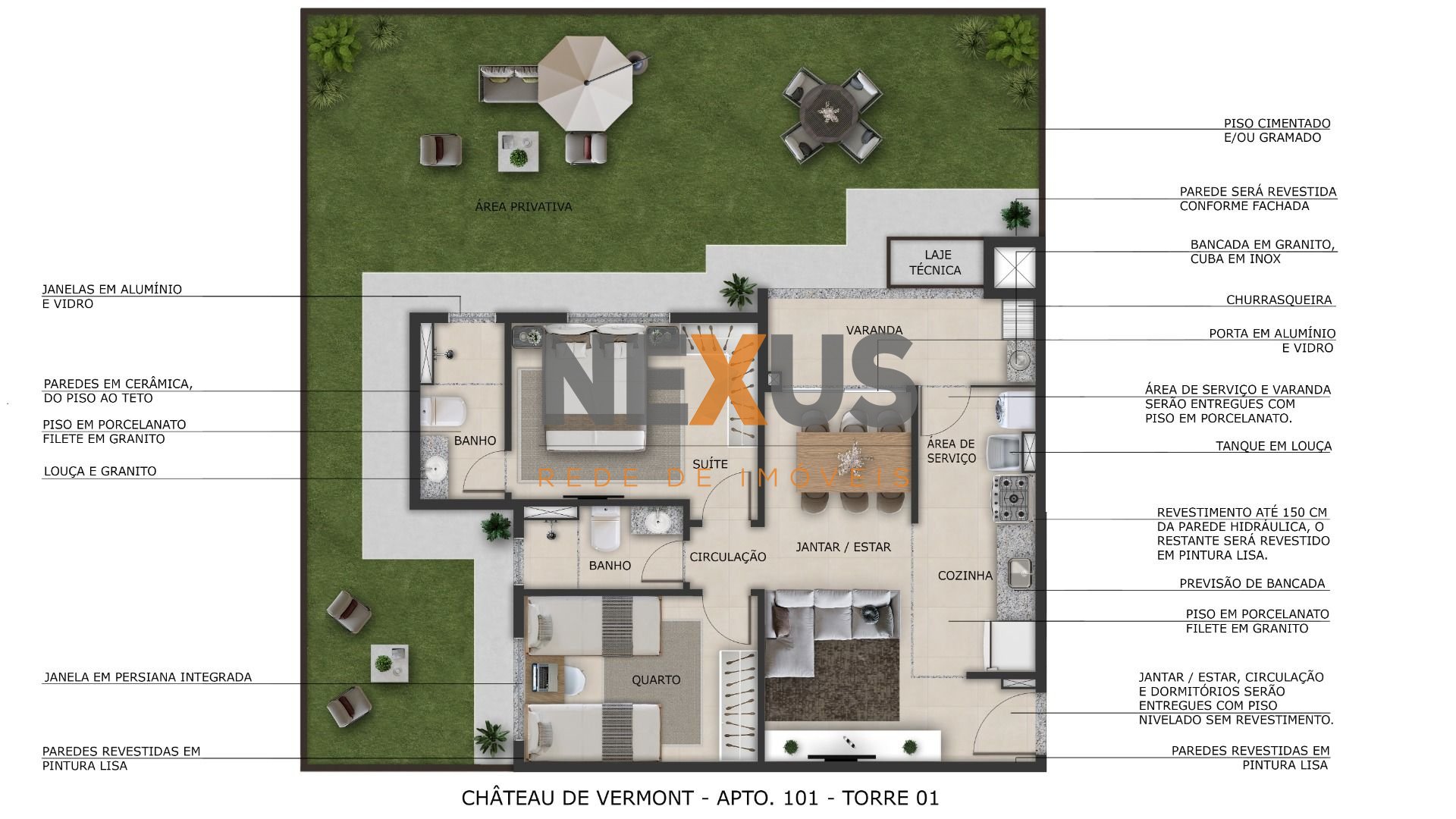 Apartamento Garden com 2 dormitórios à venda, 92 m  por R  424...