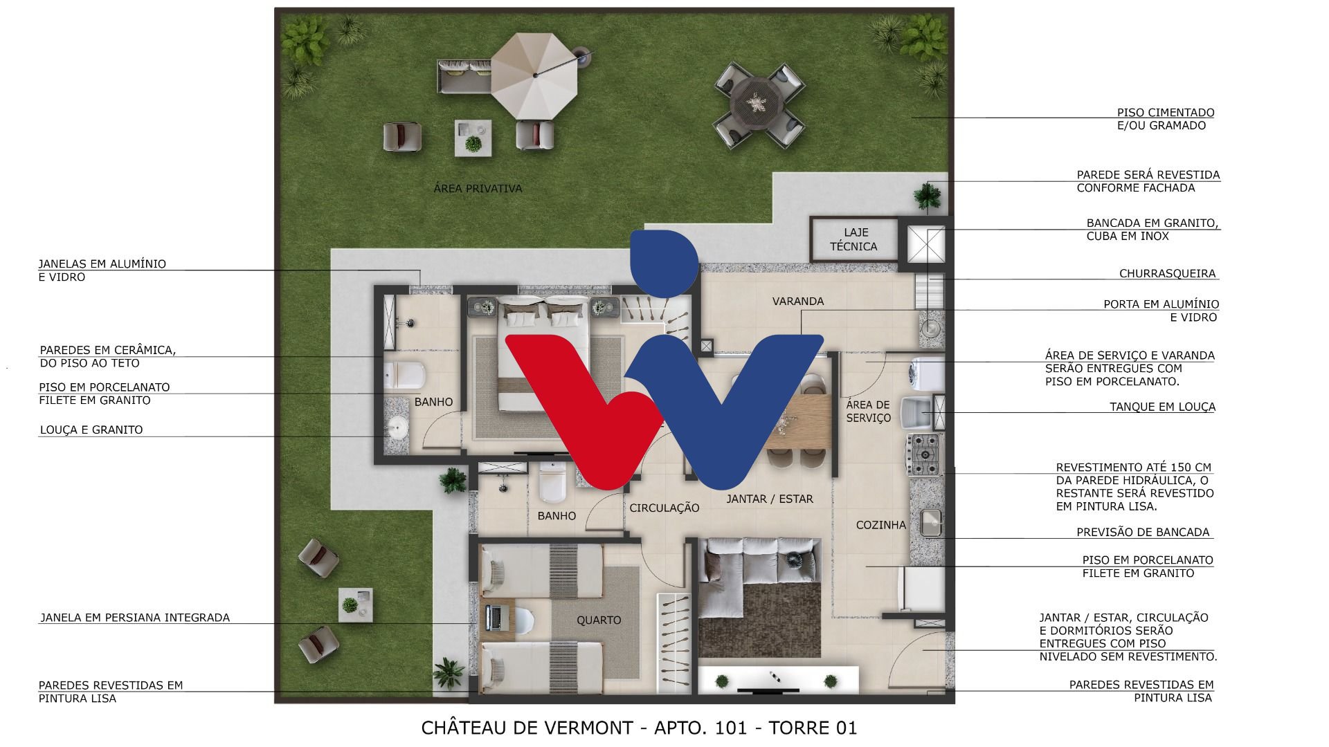 Apartamento Garden com 2 dormitórios à venda, 92 m  por R  424...