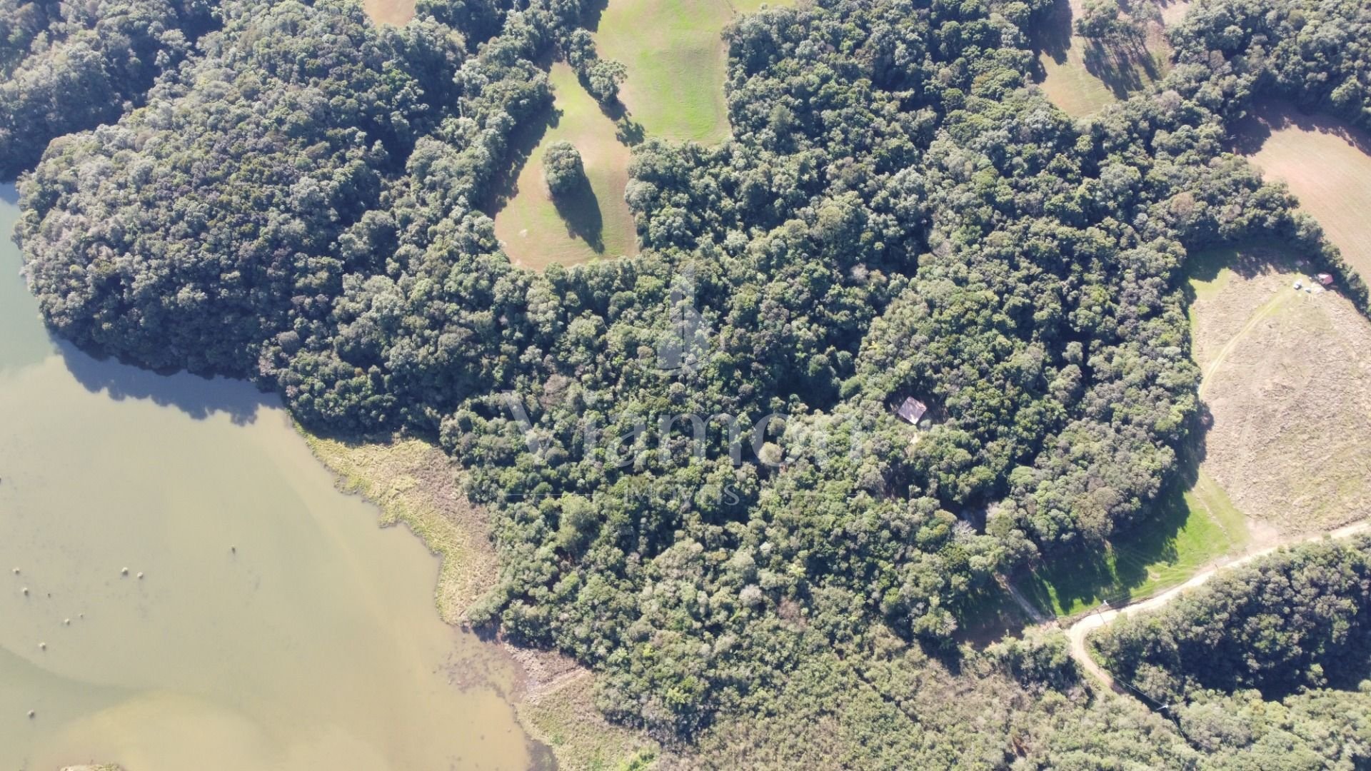 Chácara em Araucária com nascente, represa e natureza exuberan...