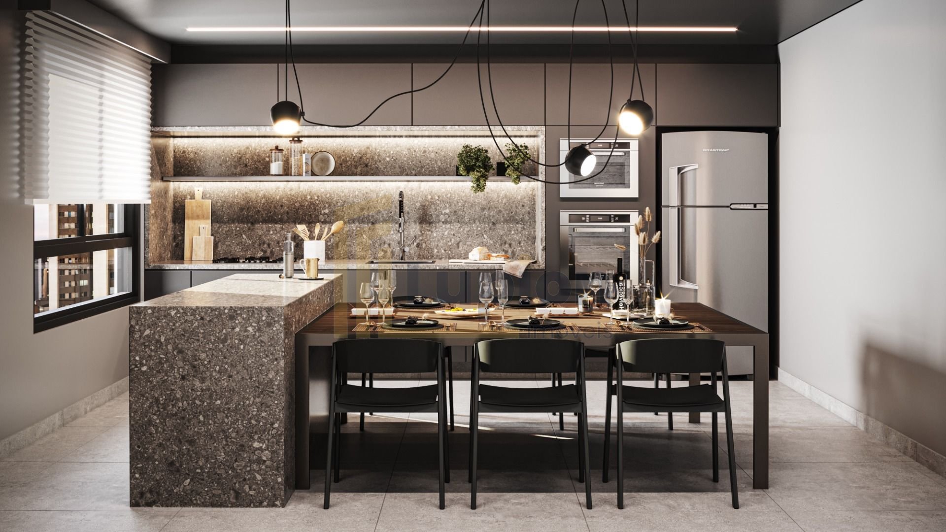 Lunetto no Água Verde  Studio com Sacada e Churrasqueira  Viva...