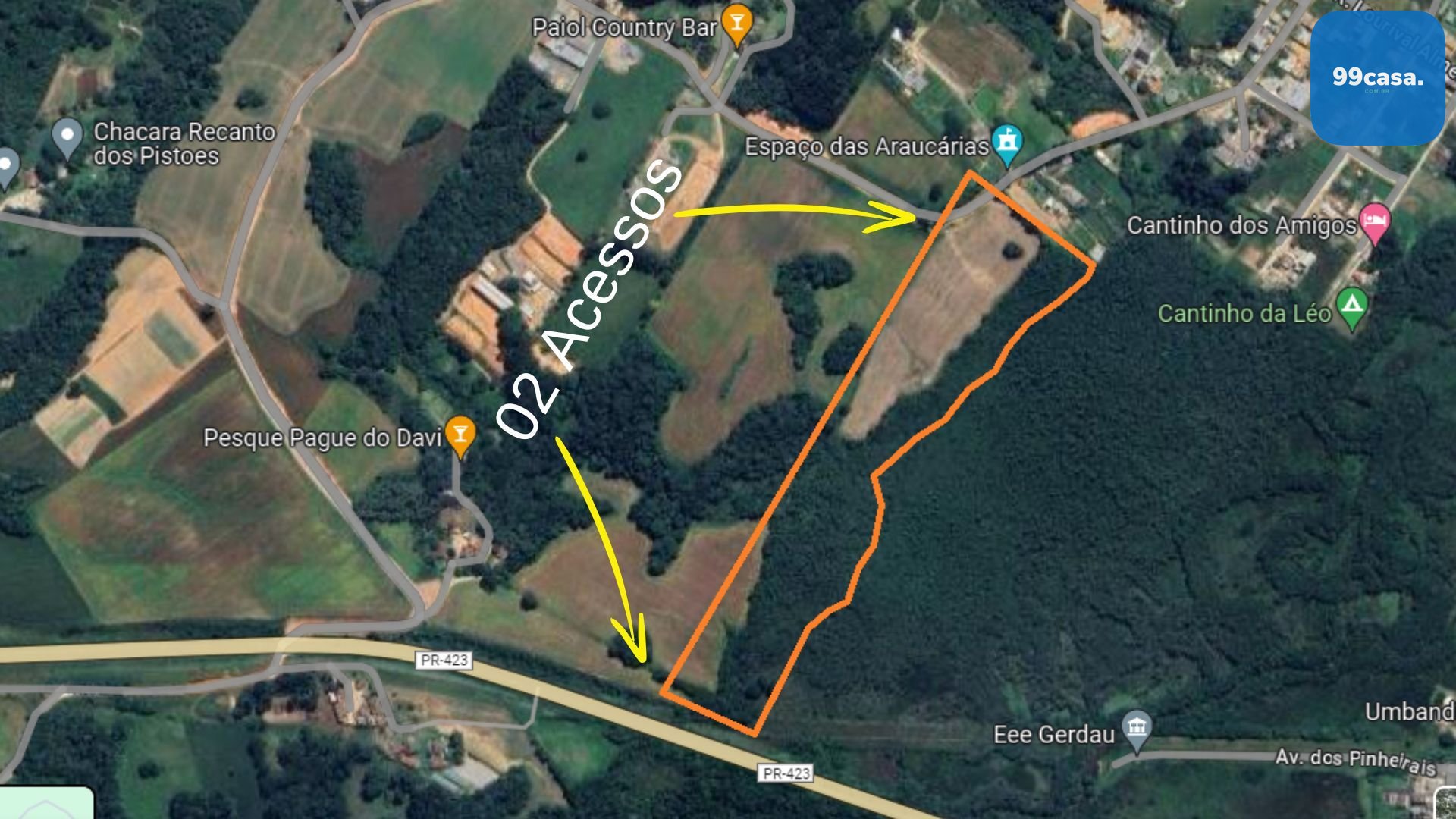 Área Industrial em Araucária  73.306m  Frente PR-423 com Poten...