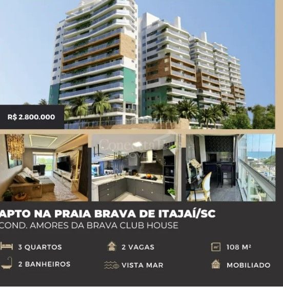 Apartamento com 3 dormitórios à venda, 108 m  por R  2.800.000...