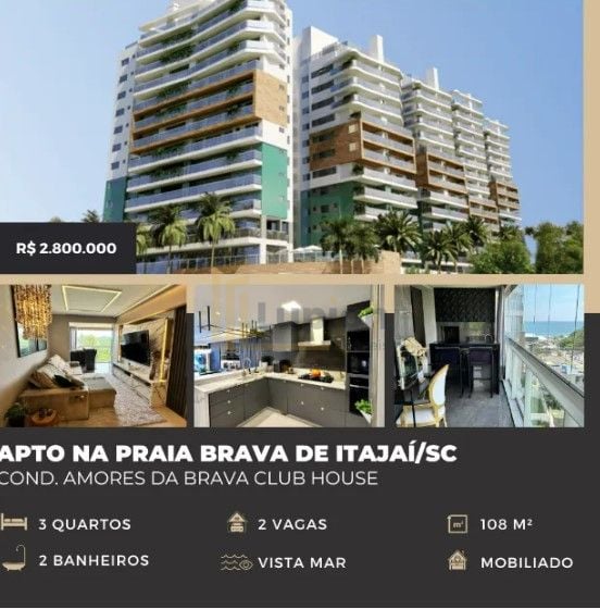 Apartamento com 3 dormitórios à venda, 108 m  por R  2.800.000...