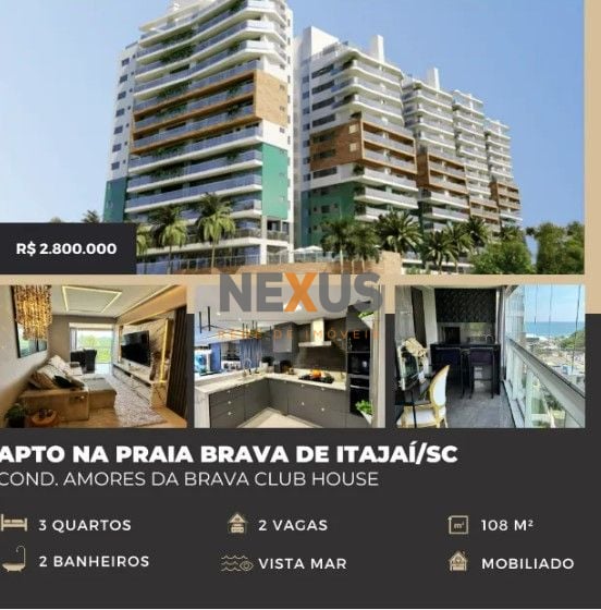 Apartamento com 3 dormitórios à venda, 108 m  por R  2.800.000...