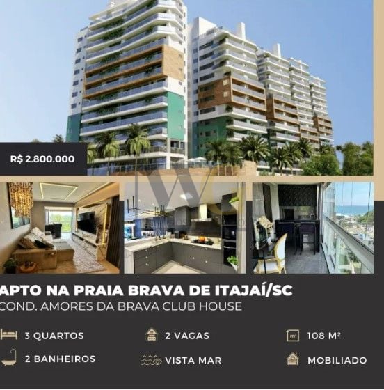 Apartamento com 3 dormitórios à venda, 108 m  por R  2.800.000...