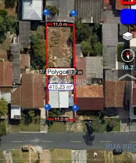 Terreno à venda, 414 m  por R  625.000,00 - Portão - Curitiba PR