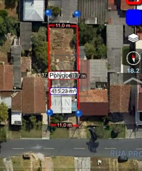 Terreno à venda, 414 m  por R  625.000,00 - Portão - Curitiba PR