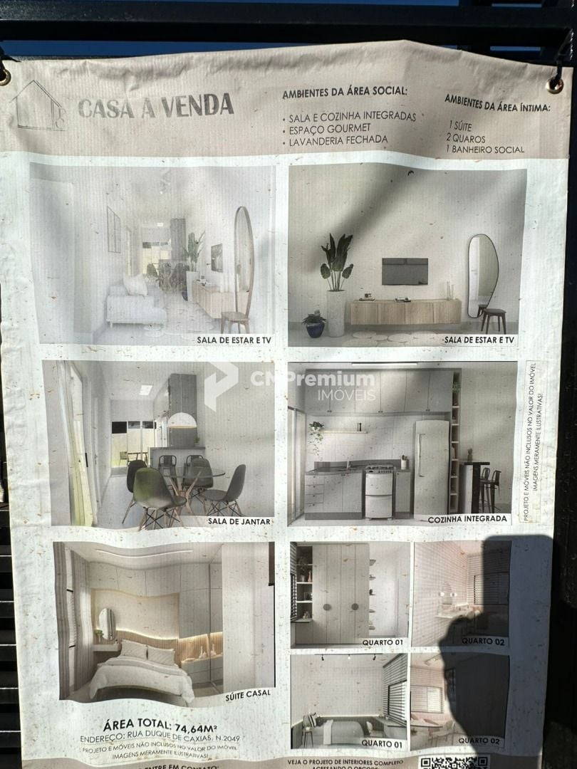 Casa com 3 dormitórios à venda, 74 m  por R  380.000 - JD INDE...
