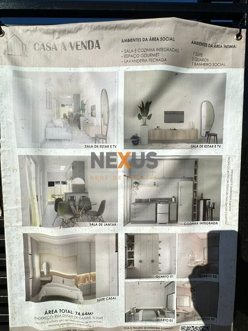 Casa com 3 dormitórios à venda, 74 m  por R  380.000 - JD INDE...