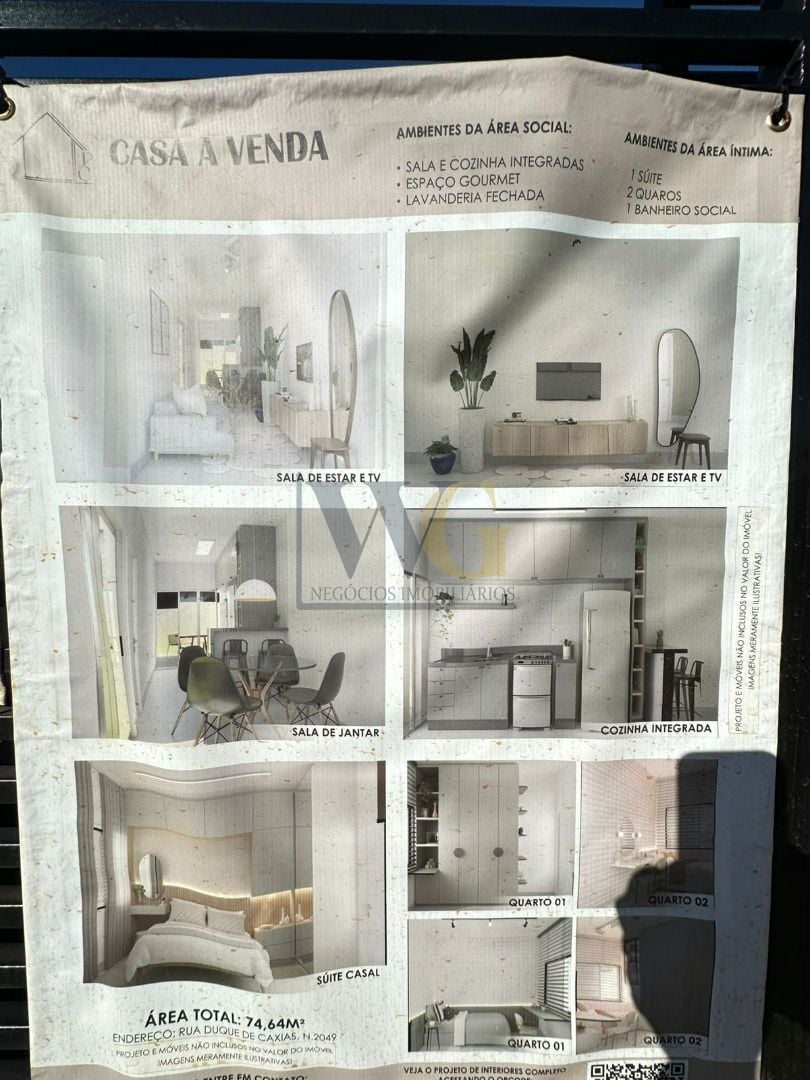 Casa com 3 dormitórios à venda, 74 m  por R  380.000 - JD INDE...