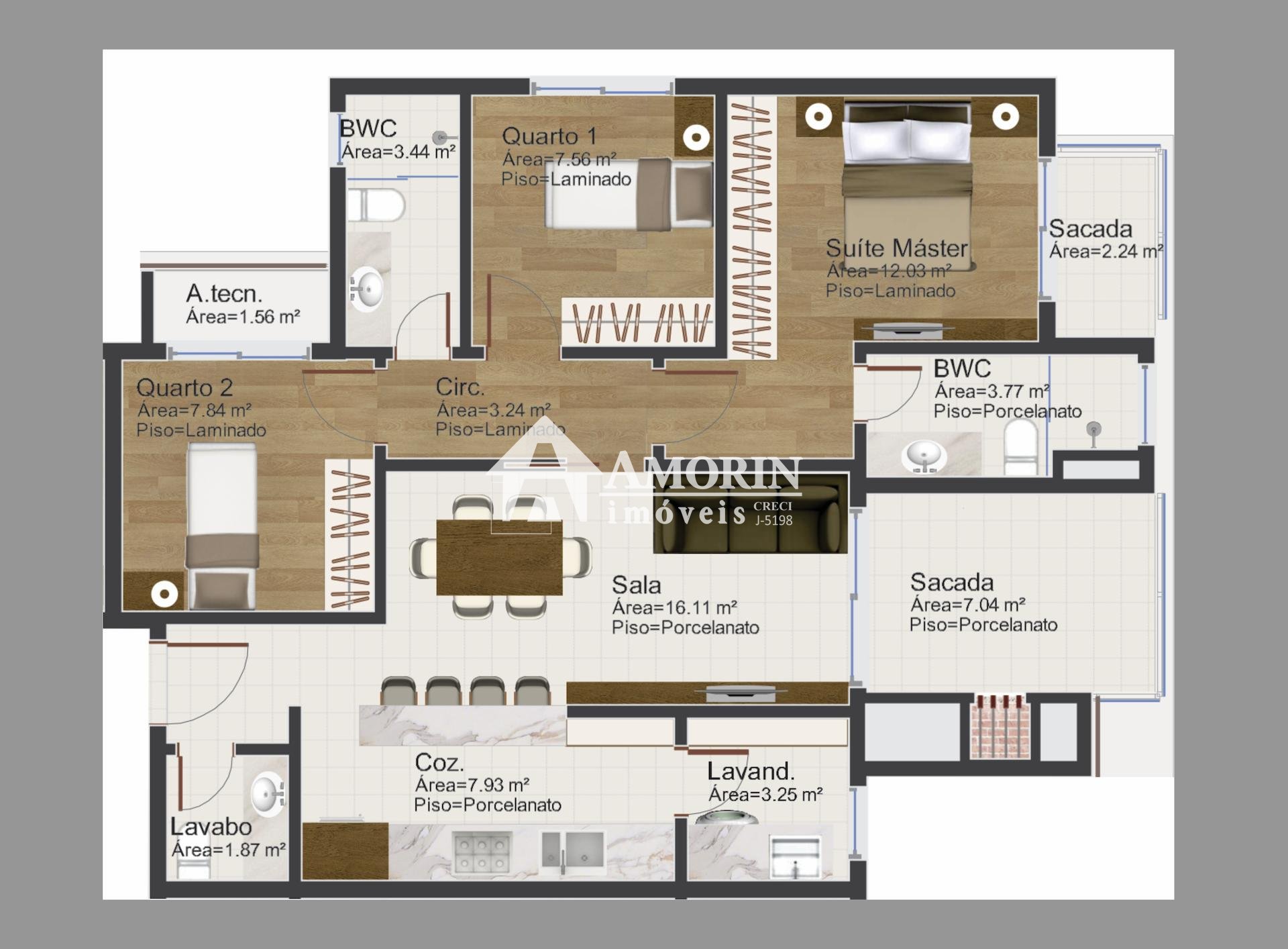 Apartamento luxuoso, localizado no bairro Cristo Rei, previsão...