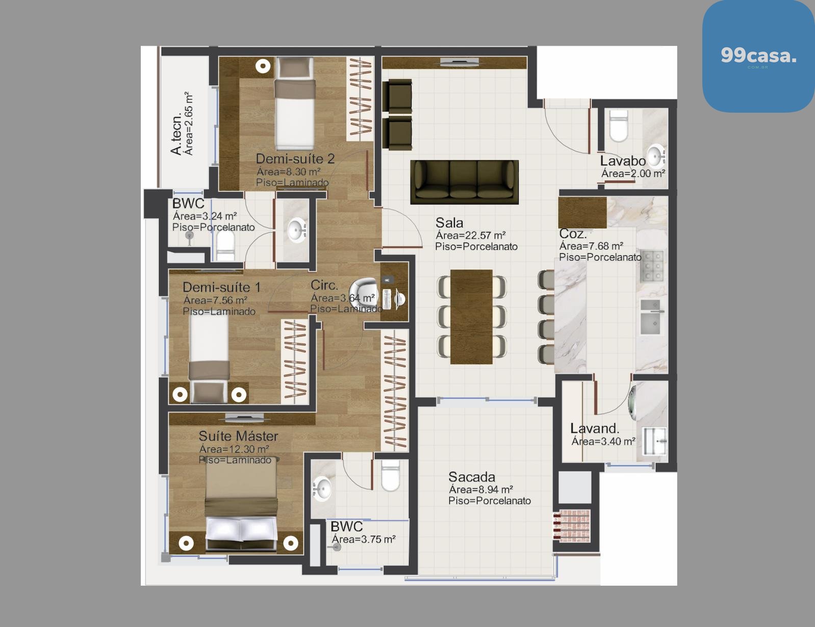 Apartamento luxuoso premium, no bairro Cristo Rei, Curitiba PR...
